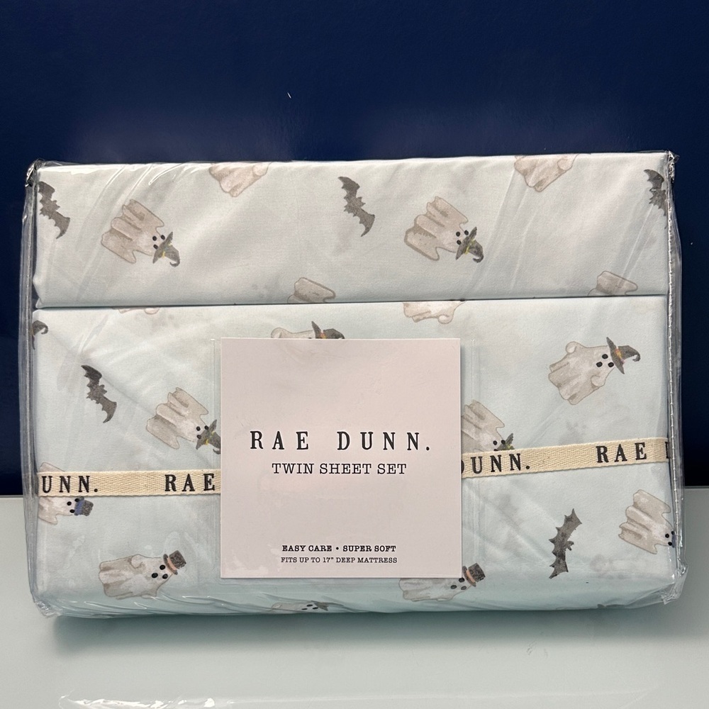 NWT Rae Dunn Halloween Twin Sheet